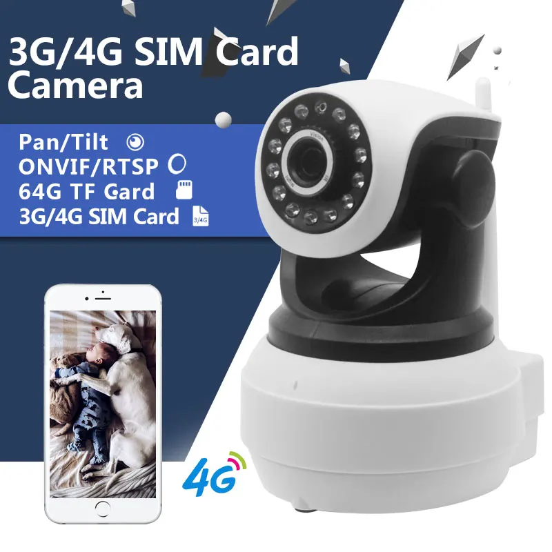 Беспроводная уличная камера видеонаблюдения 3G 4G HD 960P интеллектуальная с ночным