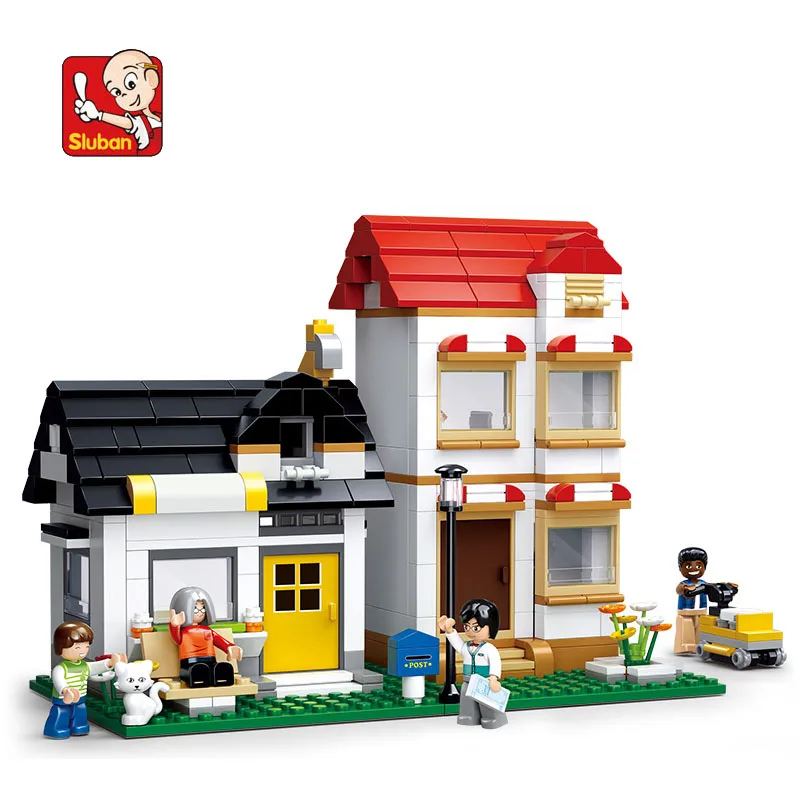 

Sluban Model Toy Compatible with Lego B0573 431pcs Apartment Villas Model Building Kits Toys Hobbies Building Model Blocks