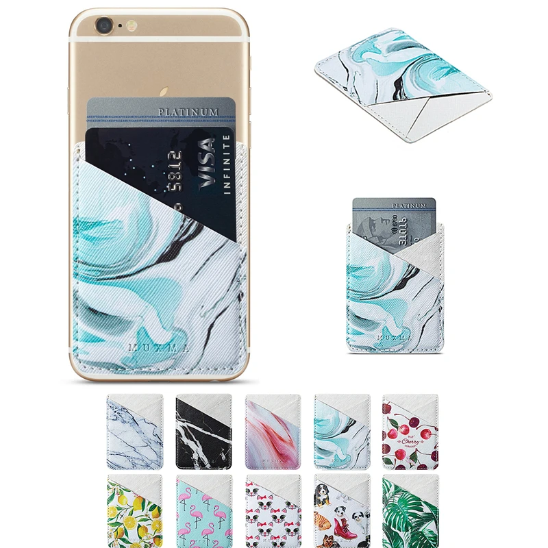 

Case For iPhone X XS Max Credit Cards Holder Sticker For Samsung Xiaomi Huawei Pocket Wallet Adhesive Back Cover