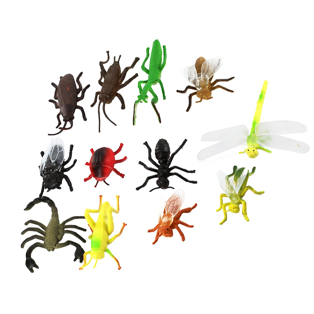 12 Assorted Plastic Insect Flying Bugs Animal PARTY BAG FILLER KIDS GIFT Toy