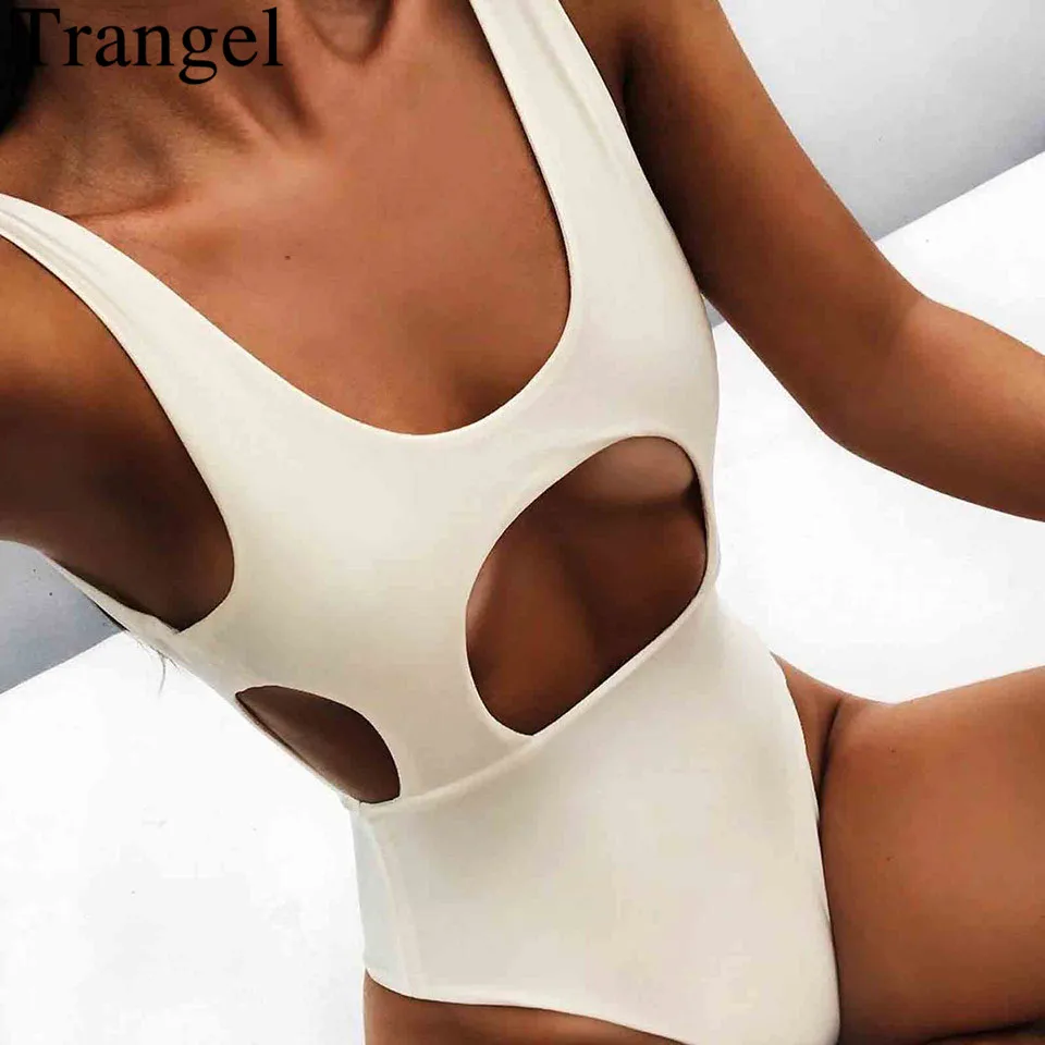 Женский цельный купальник Trangel Цельный с вырезами пляжная одежда|wear womens|wear beachwear
