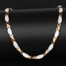 Energy Necklace Magnetic for Women Therapy Power Necklaces for Arthritis Female Healing Jewelry Chain & Link collar nude slender link necklace for women