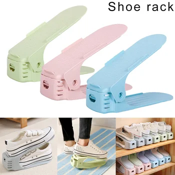 

10Pcs Shoe Slots Organizer Adjustable Shoe Racks Space Saver Storage Stand HG99