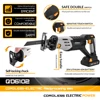 DEKO DKRS20Q2 20V Cordless Reciprocating Saw Adjustable Speed Electric Saw with Battery and 4 Pieces Blades Power Tool ► Photo 2/6