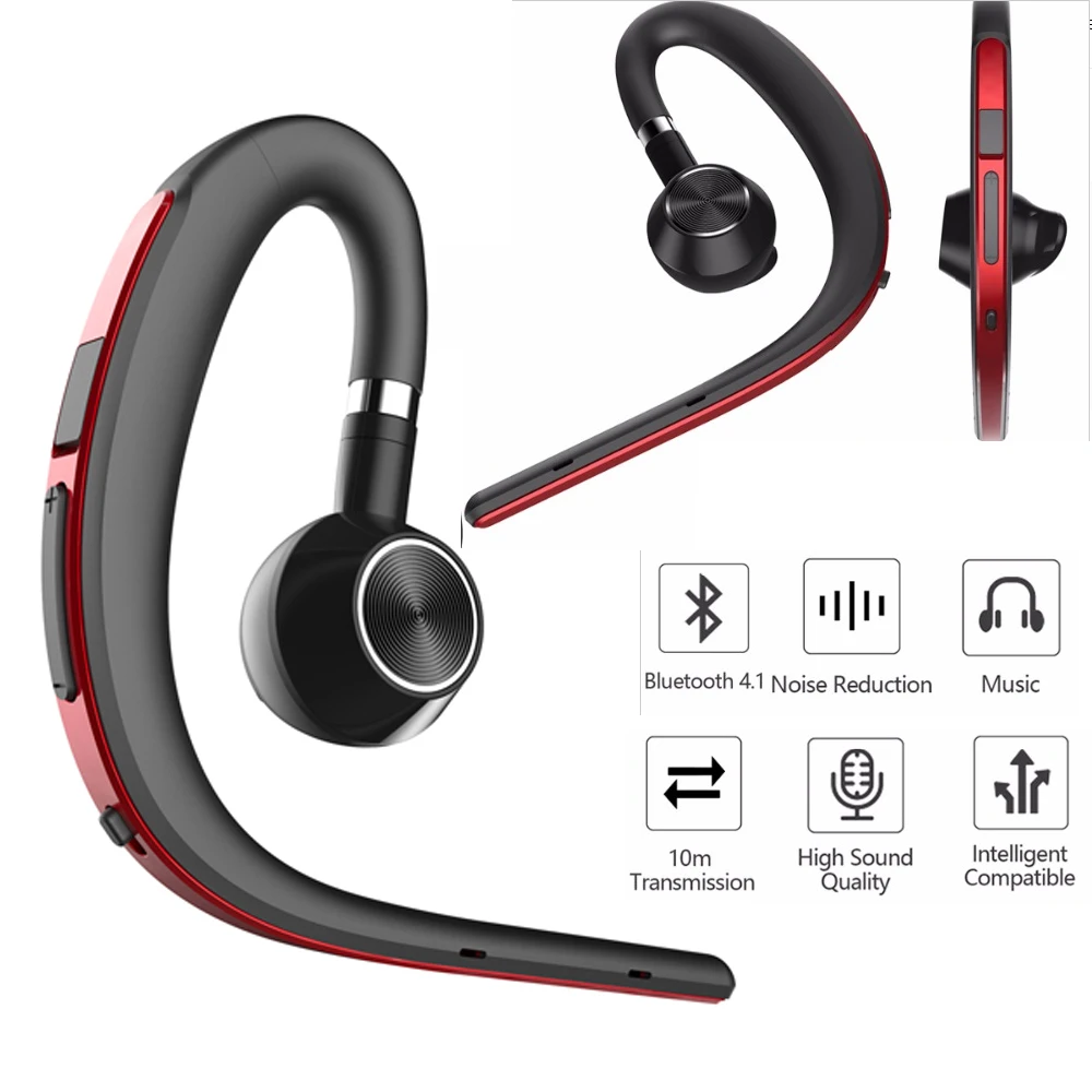 GiGiboom Wireless Bluetooth headset Business Hands free Noise Cancelling earphone headphone With Mic Stereo For phone drive