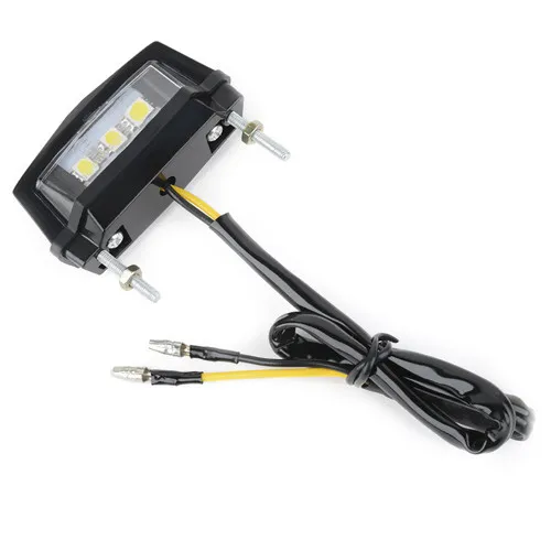 

Universal Black Mini LED License Plate Light Cruiser Chopper Cafe Racer Scooter Motorcycle For Honda Yamaha Kawasaki Suzuki
