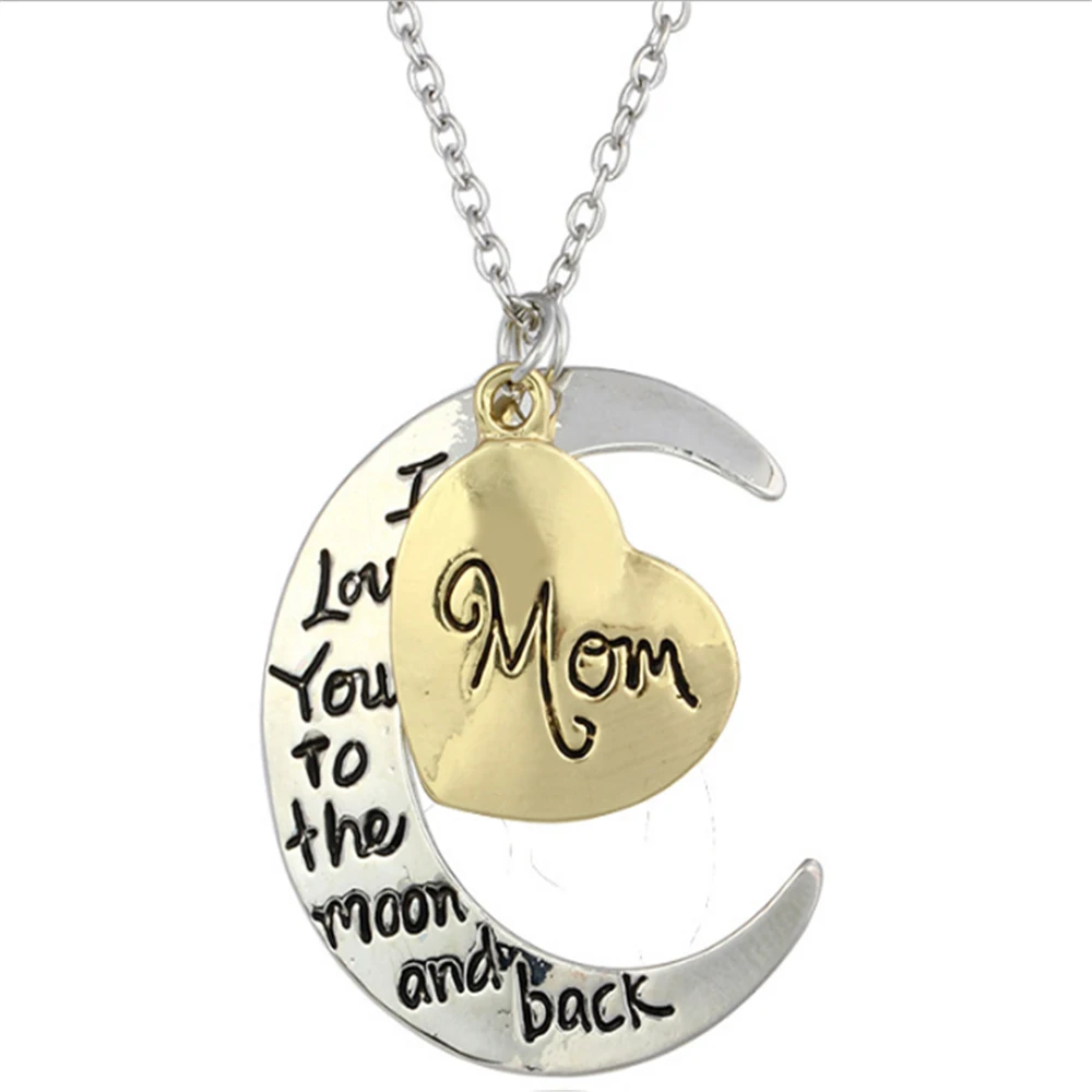 

Family Pendant Necklace Choker Chain Daughter Mom Sister Print Christmas Gift Jewelry Stainless Steel Letter Necklace Nameplate