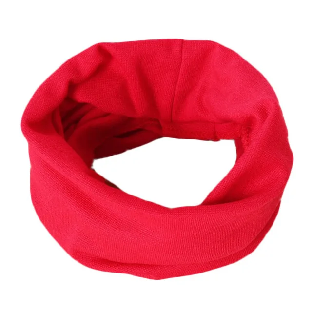 Spring Baby Infant Cotton Scarf Collar Autumn Girls Boys Bibs Scarf Soft Kids O Ring Collar Children Scarves Magic Neckerchief - Цвет: red