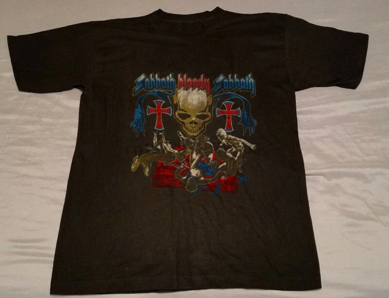 Black Sabbath VTG футболка 1980 кровавый Оззи Озборна из металла Перепечатка|Футболки| |