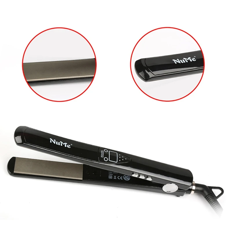 Nume ЖК-дисплей Титановые пластины плоское железо выпрямители Инструменты для укладки волос Профессиональный выпрямитель и прибор для