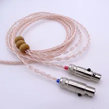 1.2 M Hi-end 8 Núcleos 4 + 4 Litz trança 5N Pcocc Híbrido prata banhado a Cabo de Atualização do Fone De Ouvido para LCD-X Audeze LCD-2 LCD-3 LCD-XC