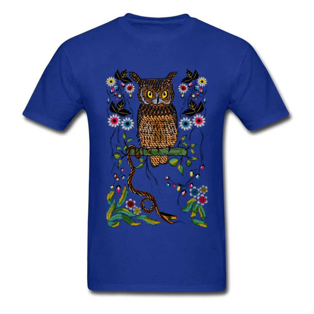 Vibrant Jungle Owl and Snake_blue