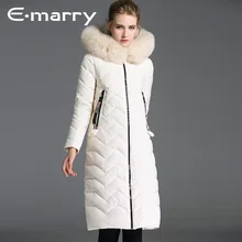 Зимняя куртка из натурального Лисьего меха, женские пуховики, женские пуховики на утином пуху, верхняя одежда, пальто, длинная парка с длинным рукавом, верхняя одежда