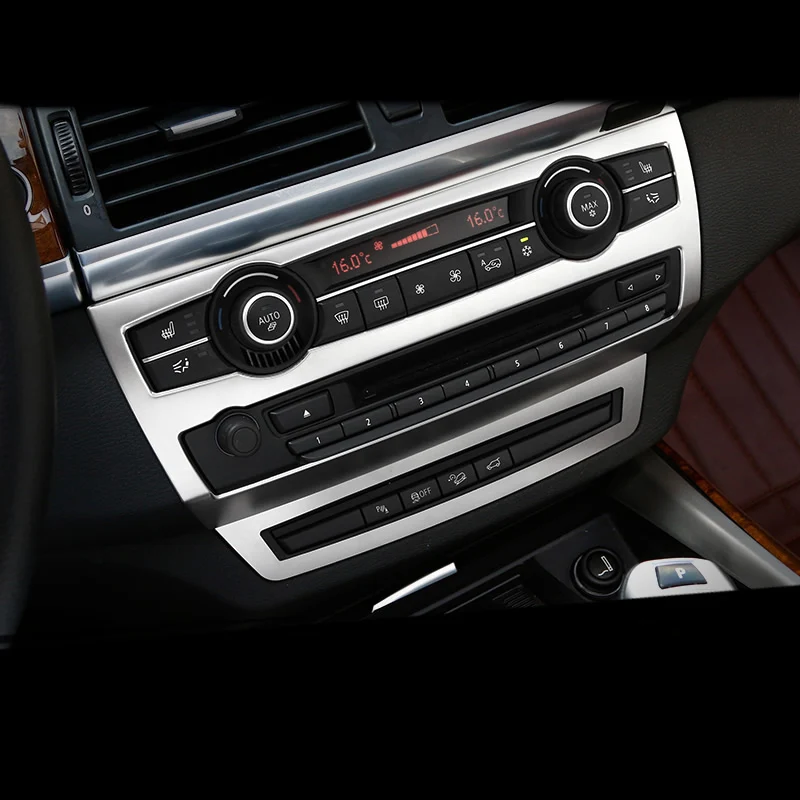 Chrome Interior Central Air Vent Outlet Cover Trim For BMW X5//X6 E70//E71 2008-14