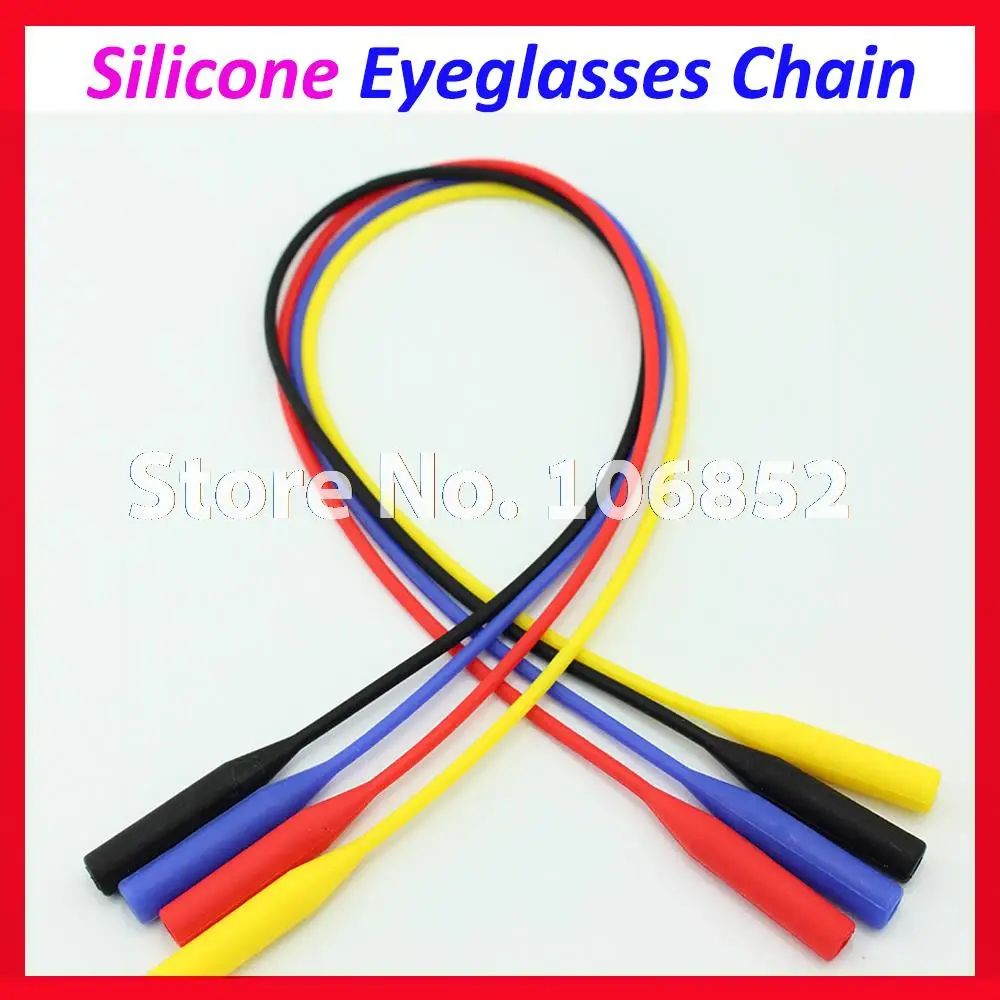 WQ002 5 шт. четыре разных цвета силиконовые эластичные очки солнцезащитные очки шнур держатель цепи в полоску