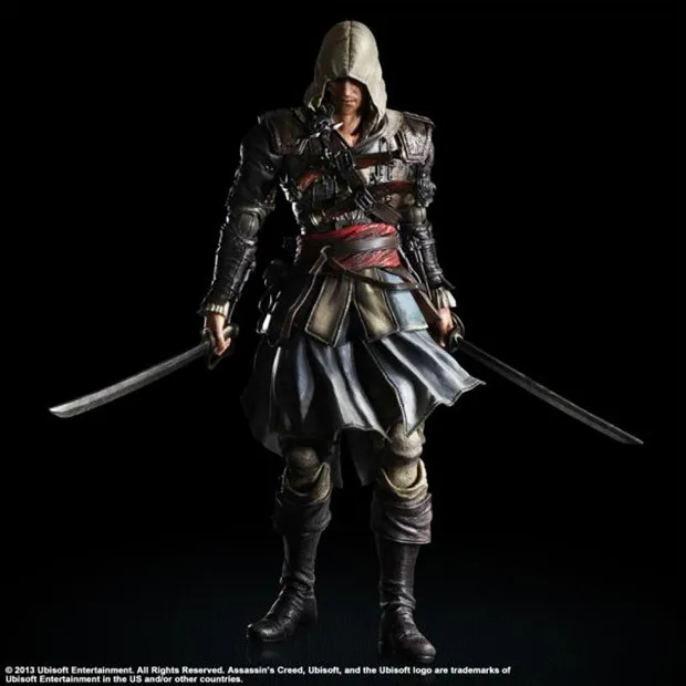 28 см Creed Iv Black Flag 4 Play Arts Kai Edward James Kenway ПВХ фигурка коллекция украшения игрушки кукла