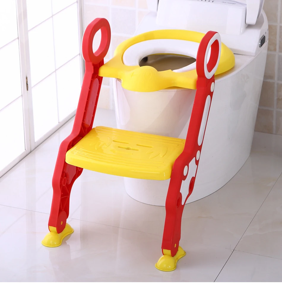 Assento do Toalete Escada para Crianças Treinamento Potty Bebê Dobrável Ajustável Cadeira Passo Banqueta Criança Segurança Toalete Trainer Assento Pote 20 ajustável escada para crianças cadeira passo banqueta