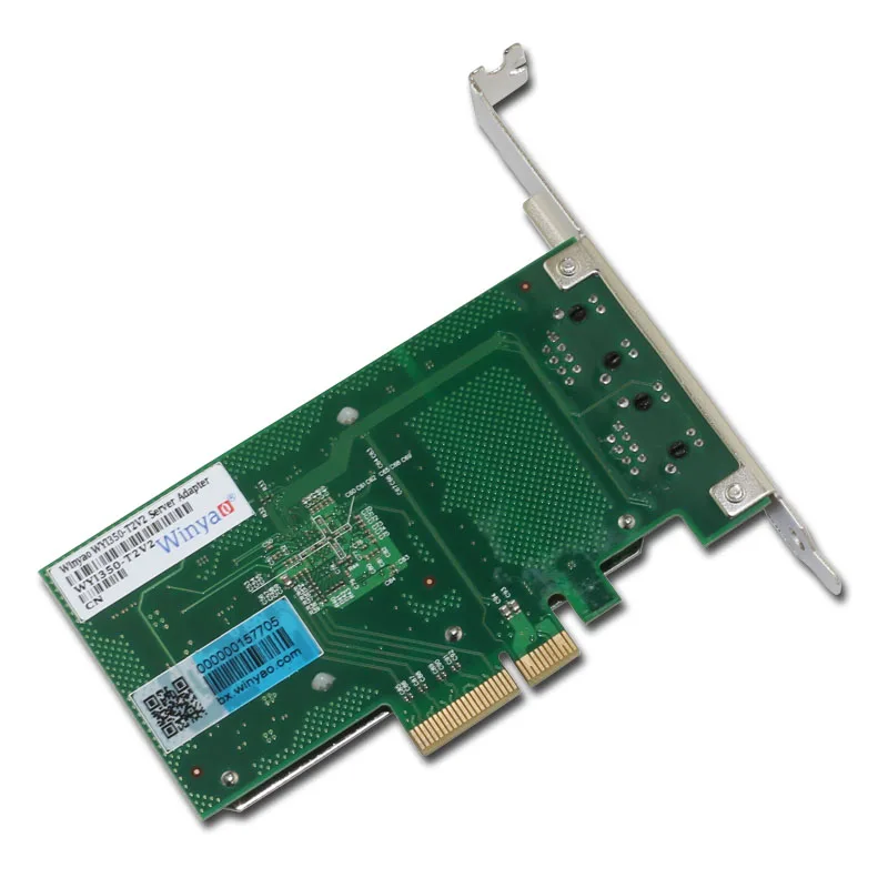 Winyao WYI350-T2V2 PCI-E X4 RJ45 сервер двухпортовый Gigabit Ethernet 10/100/1000 Мбит/с сетевой интерфейс карты для i350-T2 NIC