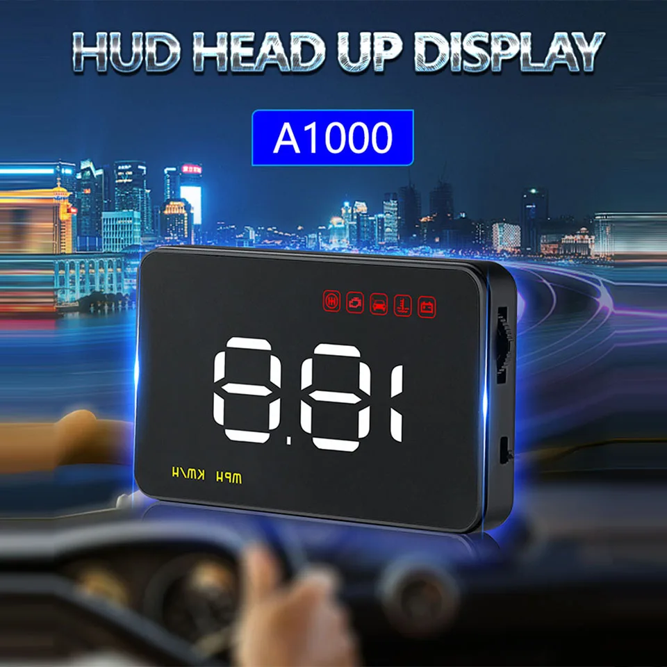 Автомобильный проектор VJOYCAR A100s Hud цифровой скорости ветрозащитная проекционная