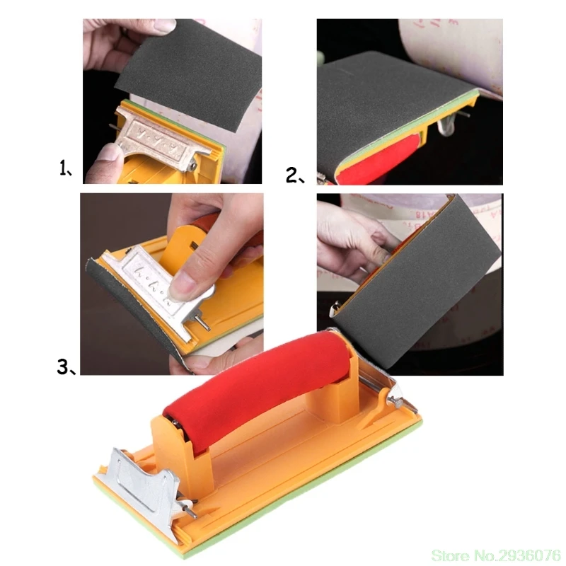 Держатель наждачной бумаги рамка для наждачной бумаги шлифовальный инструмент для полировки стен Деревообработка Прямая поставка поддержка