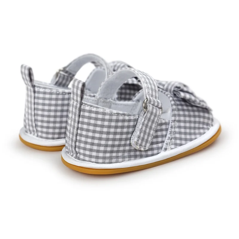 Нескользящая хлопковая обувь с бантом для новорожденных девочек летние сандалии Детские 0-18MH3