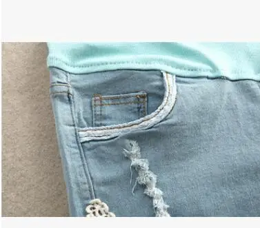 Материнства Костюмы летние брюки для беременных мода для беременных шорты живота брюки основной материнства джинсы для беременных Для женщин