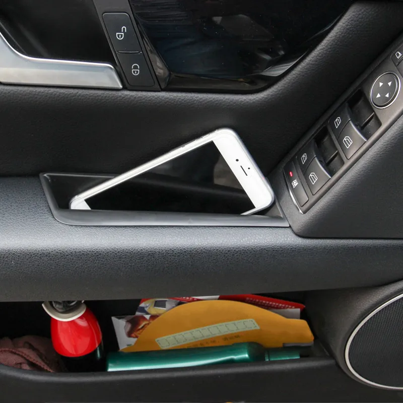 Car Door Armrest Handle Holder Storage Box For Mercedes Benz C Class W204 2008-2014 storage container,car door storage cover