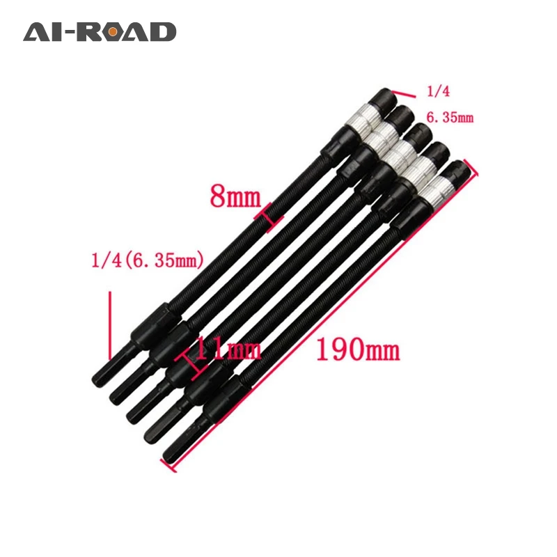 

Flexible Extension Soft Screwdriver Holder Magnetic Universal Socket Driver Adapter Shaft Hex Drill Bit Turning
