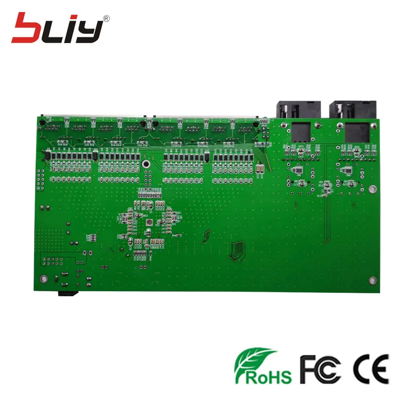 POE Реверс доска волокна media converter с 2SC + 8 10/100/1000 Мбит/с RJ45 Ethernet порты reverso волоконно