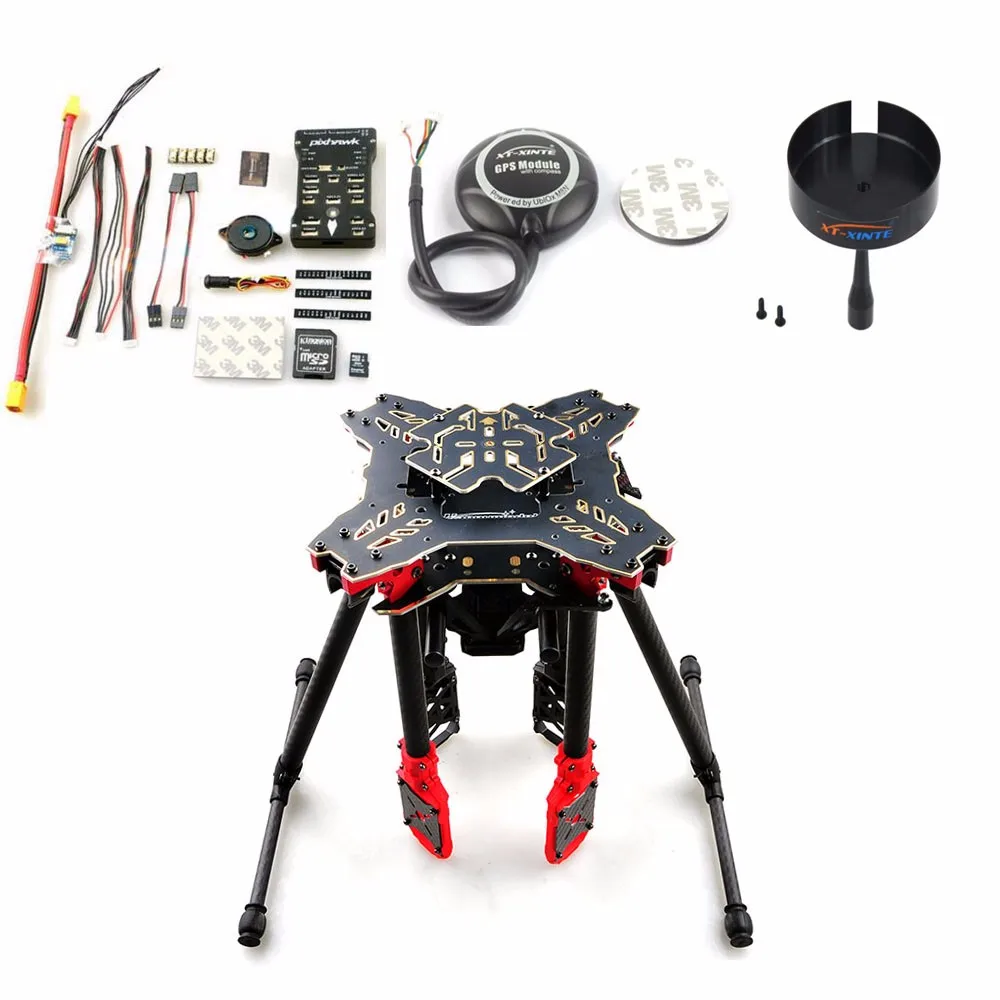 

DIY GPS Drone RC Quadcopter HMF U580 Totem Series PIX Flight Control 700KV Motor 30A ESC Radiolink AT10 TX&RX No Battery