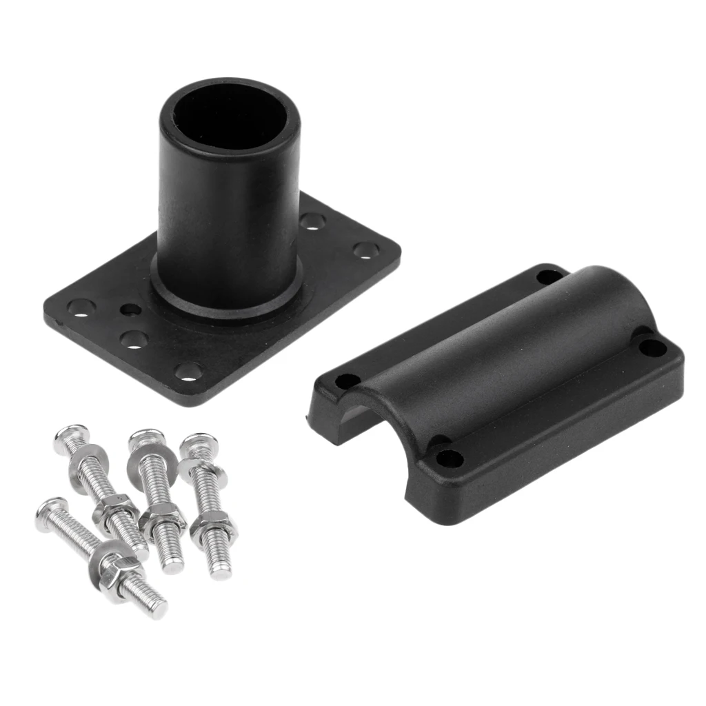 2 Pieces Kayak Boat Fishing Rod Holder Side/Rail/Flush Mount Pole Rest Rack