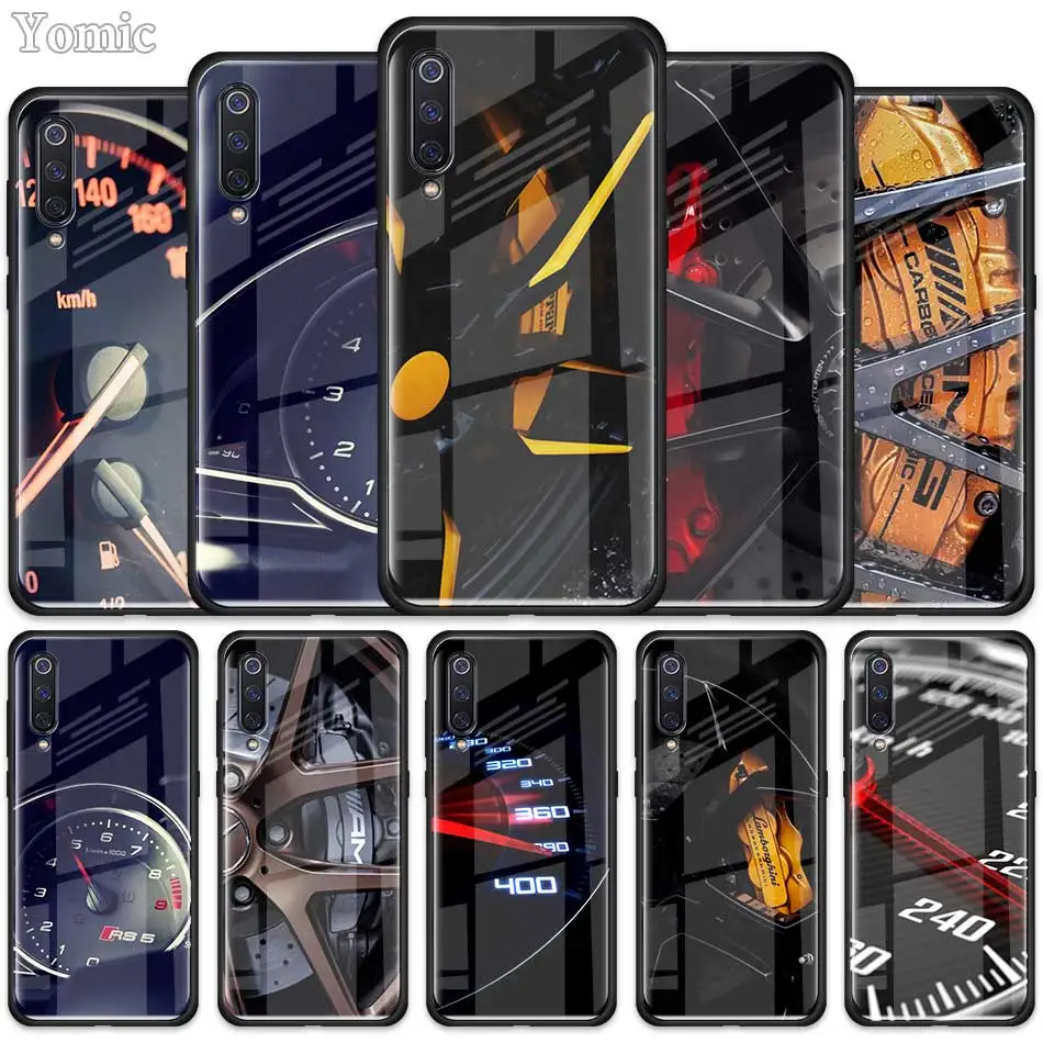 

Car Tire Wheel Dashboard Tempered Glass Case for Xiaomi Redmi Note 7 6 Pro K20 Pro Redmi 7 Mi 9 Cell Mobile Phone Cases Cover