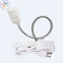 360 Degrees Flexible Lamp Holder Clip Base with On off Switch EU/UK/EU Plug for E27 Light Book Reading And Office Use