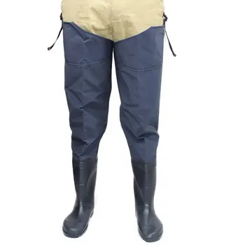 Unisex Plus 46# Fishing Waders Leg Pants Super Large Synthetic Leather Boots Thickening Sole One-Piece Fishing Waders Leg Pants