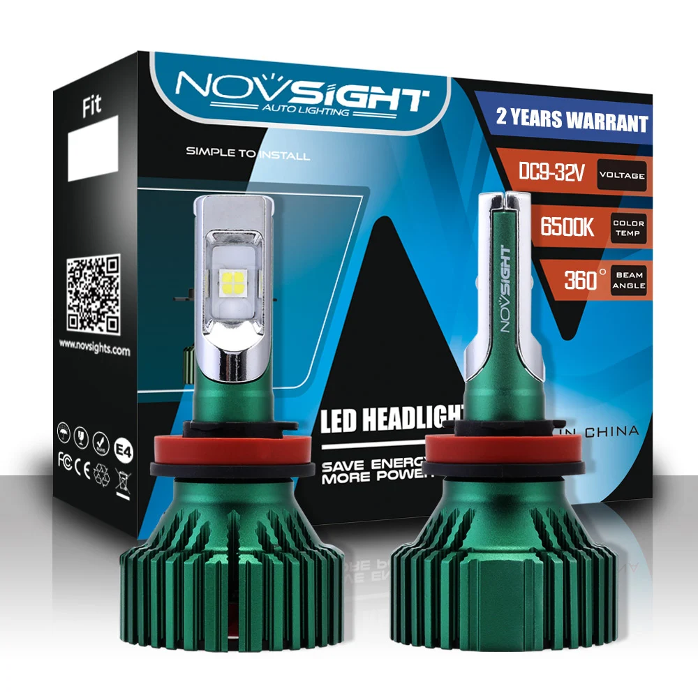 

2pcs NOVSIGHT H7 LED H4 H11 LED Headlight 60W 16000LM 9005 9006 Car LED Headlight Kit Bulbs Headlight Bulb Fog Bulb 6500K