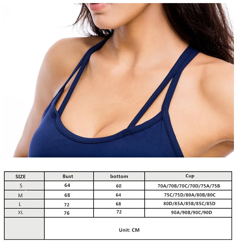 Goede Mermaid Curve Vrouwen Patchwork Verwijderbare Padded Sportbeha fitness Sexy Back Hollow out Running Workout beha Yoga Push Ups beha