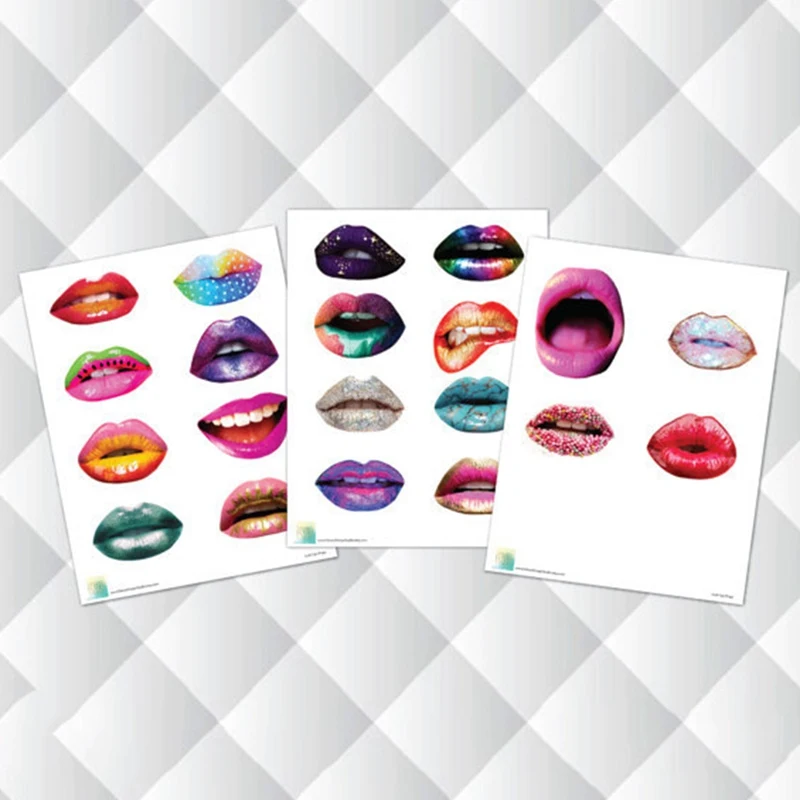 20pcs Funny Lip Mouth DIY Photo Props Booth On A Stick For Women Girls Wedding Birthday ...