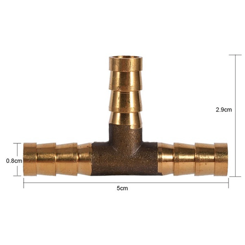 Твердый латунный газовый масляный практичный мульти размер шланга столярная Т-образная сборка 3-ходовой трубы соединитель Адаптер топлива Многофункциональный автомобиль