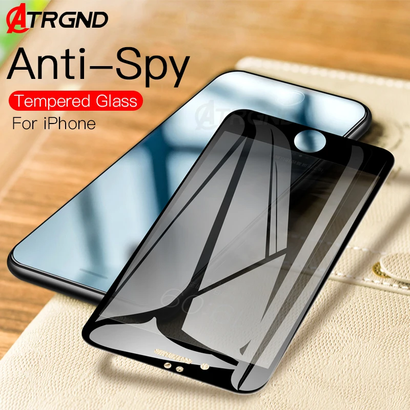 

3D Curved Full Cover Anti Spy Tempered Glass For iPhone X XS MAX XR X 10 6 6S 7 8 Plus Privacy Screen Protector