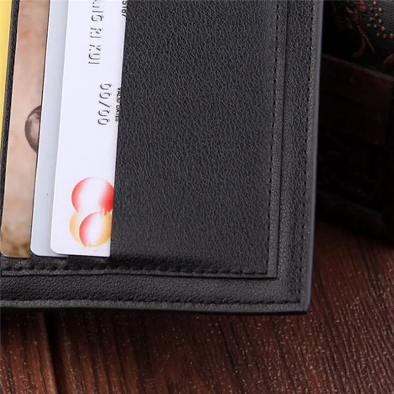 Men's Short Fashionable Multi - card Slim Leather Coin Purse men's wallet clutch portfel cuzdan billetera carteira 40MA1517