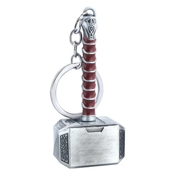 

The Avengers 4 Big Size Thor Hammer Mjolnir Keychain Iron Man Thanos Endgame Infinity Gloves Keyrings Key Chains Men Jewelry