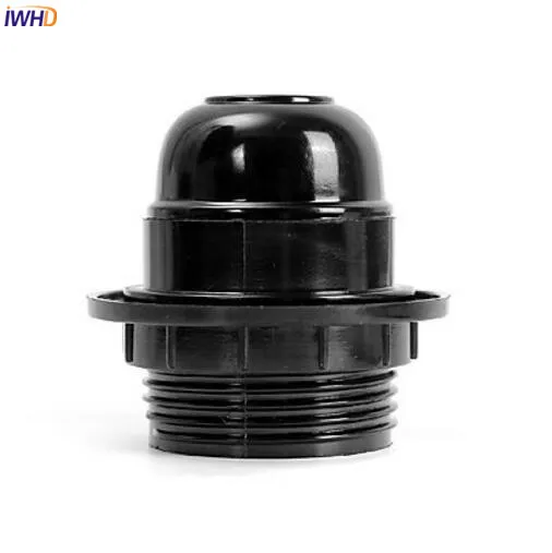 

IWHD 10pcs E27 Lamp Socket Plastic Light Holder Base Bulb Socket E27 Lamp Fitting Socket Screw Bulbs Retro Pendant Lamp Holder