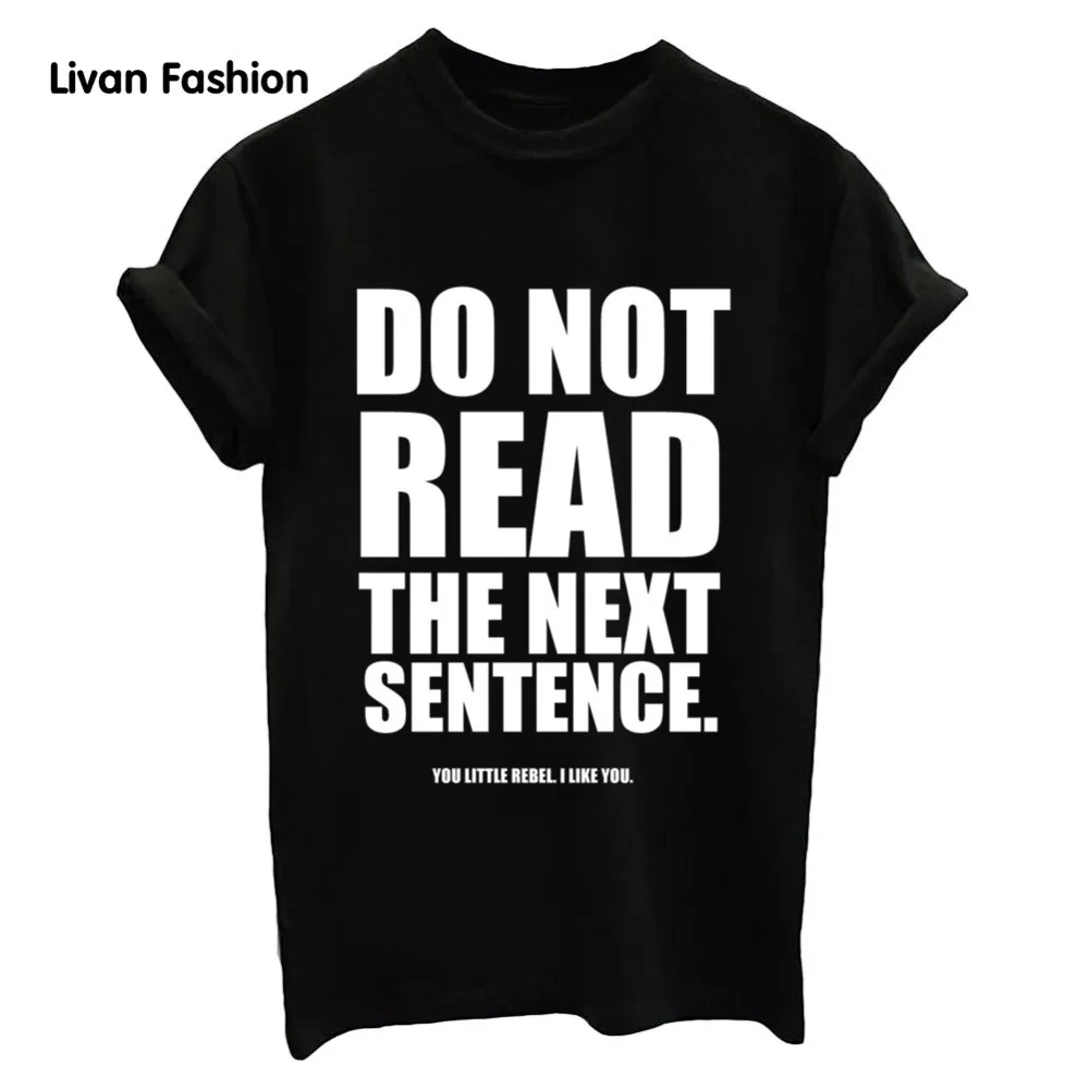 

DO NOT READ THE NEXT SENTENCE. Letters Women's Print White Black Fashionable Tops Slim O-neck T Shirts Plus Size HC-TT543
