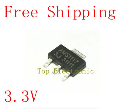 100pcs//lot AMS1117 3.3V AMS1117-3.3V Power Supply Module