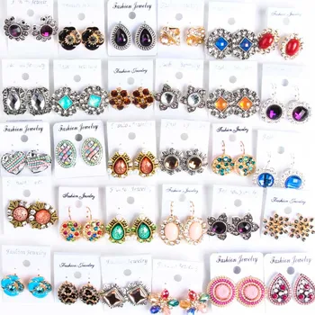 

Hot mix style 12pairs fashion trend alloy earrings wholesale jewelry batch (multicolor)