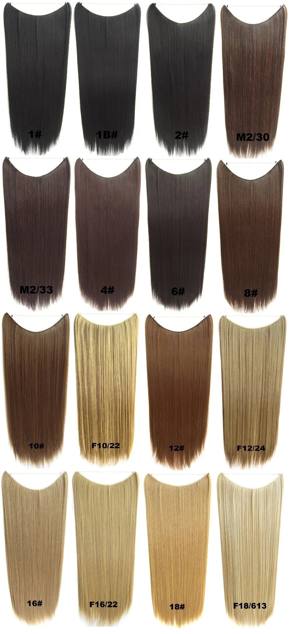 Grilshow флип в синтетическом стригте наращивание волос секретный чудо-провод 60 см без зажима FIH-666 100 г, 32 цвета 5 шт./лот