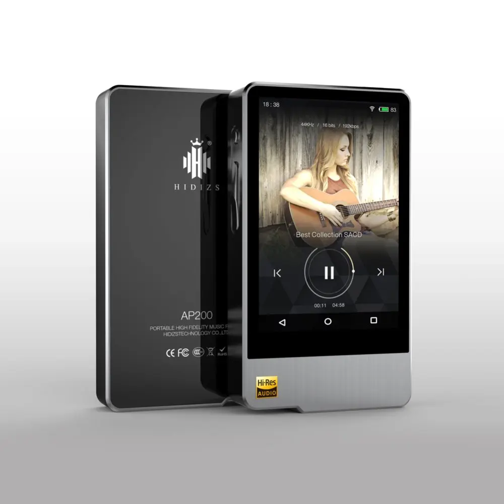 Hidizs AP200 Android Bluetooth Hi-Fi музыкальный плеер 64 ГБ(Встроенная память) 3," IPS Двойной 9118c ЦАП DSD PCM FLAC