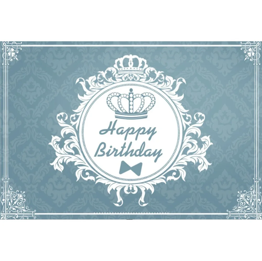 

Laeacco Happy Birthday Crown Baby Children Celebration Party Scene Photographic Background Photography Backdrop For Photo Studio