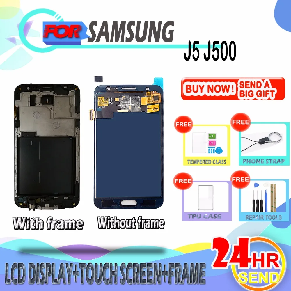 SzHAIyu ЖК-дисплей сенсорный экран для Samsung J5 2015 J500 J500H J500FN J500F J500M дигитайзер ЖК-экран