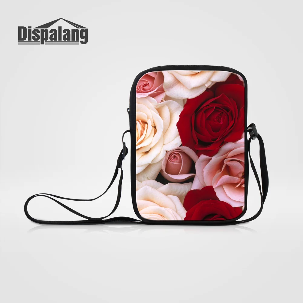 Women's Small Flap Female Shoulder Crossbody Bags For Girls White Flower Printing Mini Messenger Bag Children Fashion Schoolbags - Цвет: Bag20